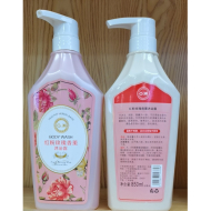 850g亚洲红粉玫瑰香薰沐浴露