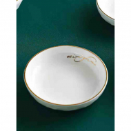 YSH盛世金典描金白玉瓷4寸调味碟*12