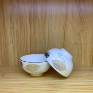 NS一叶钟情骨质瓷4.3寸日式碗