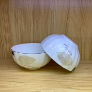 NS一叶钟情骨质瓷6寸南瓜碗*6